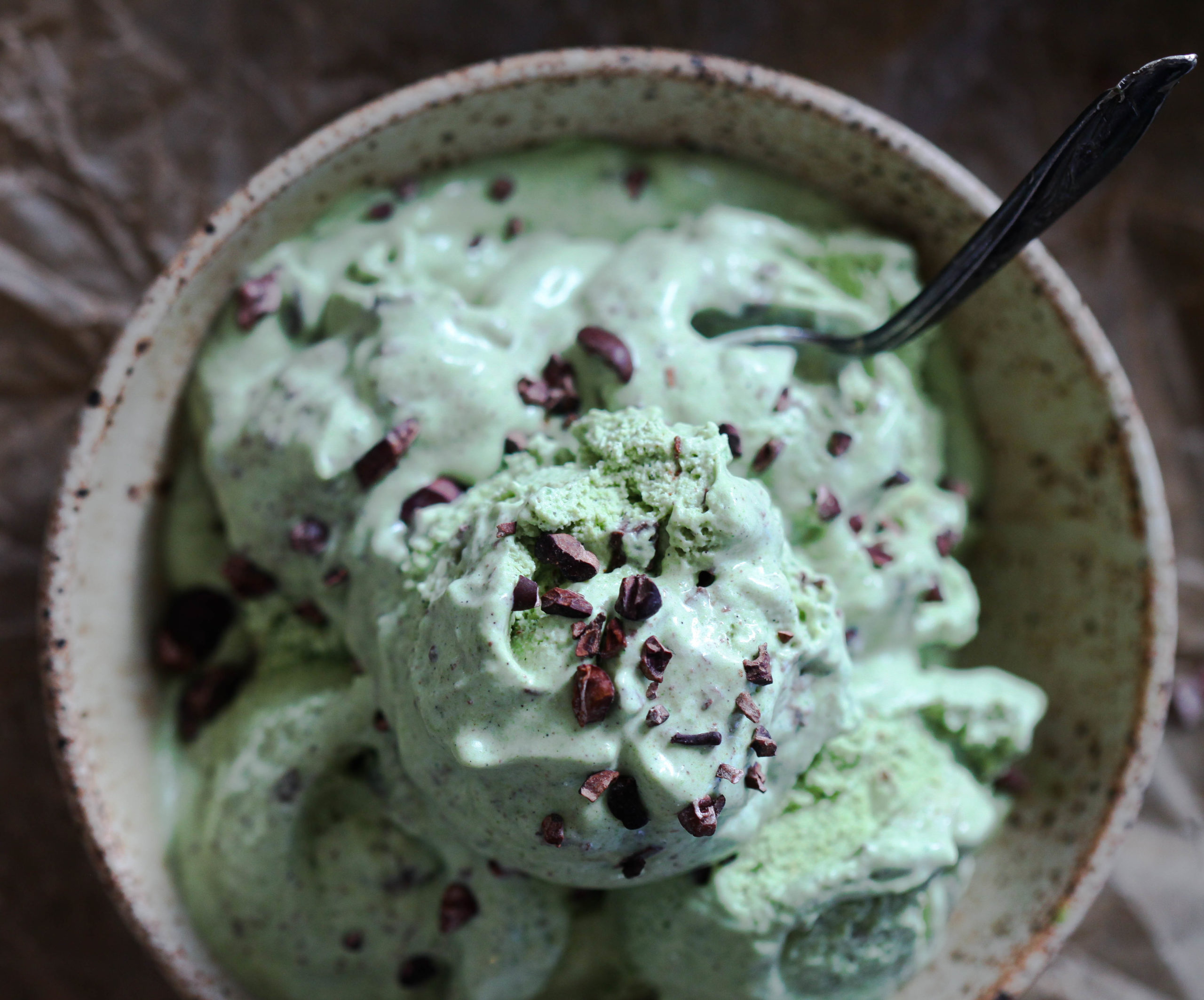 Vegan Mint Chocolate Chip Ice Cream - Making Thyme for Health