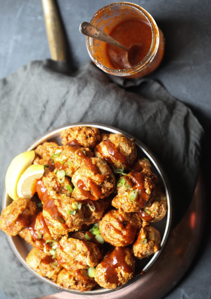 Sweet & Spicy Turkey Meatballs (Homemade Hot Sauce Recipe) - Laura Lea ...